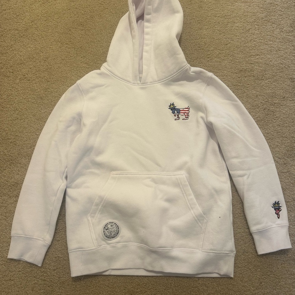 GOAT USA Youth Large white usa hoodie